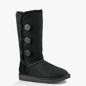 Ugg Bailey Button Triplet II Women Classic Boots Black (1086KDXOV)